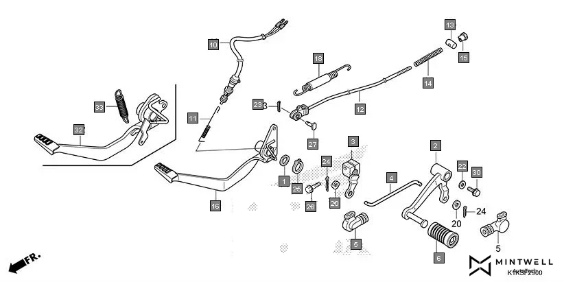 F-29 PEDAL diagram showing 35357-KSP-900