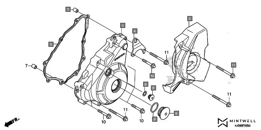 E-10 LEFT CRANKCASE COVER