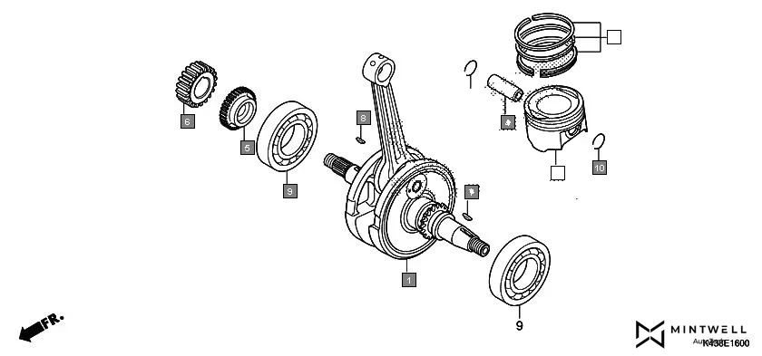 E-16 CRANKSHAFT/PISTON