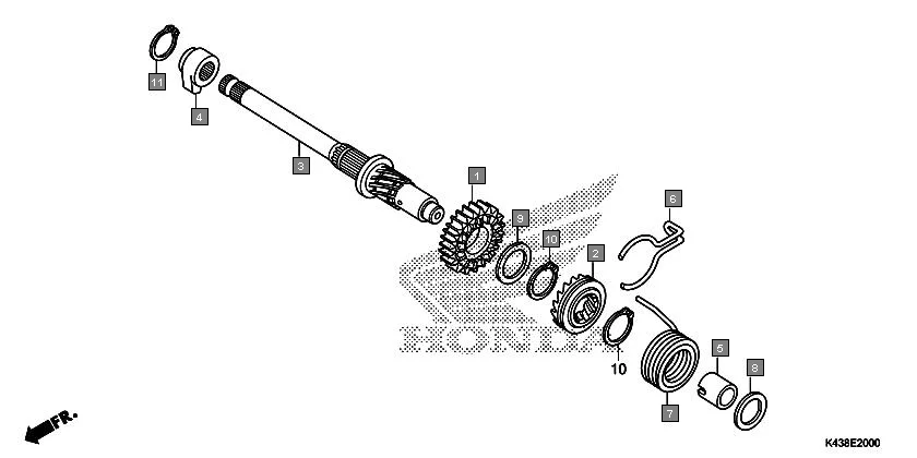 E-20 KICK STARTER SPINDLE