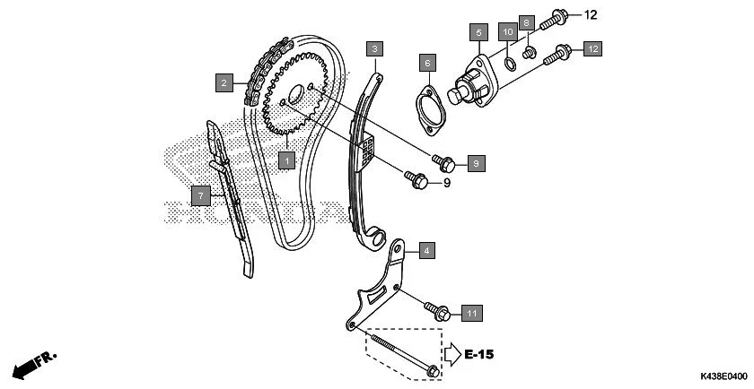 E-4 CAM CHAIN/TENSIONER