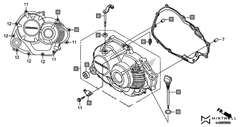 E-6 RIGHT CRANKCASE COVER