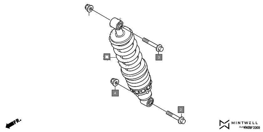 F-33 REAR CUSHION assembly diagram for HONDA CB Hornet 160R CBF160MAJ