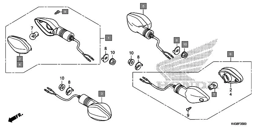 F-35 WINKER assembly diagram for HONDA CB Hornet 160R CBF160MAJ