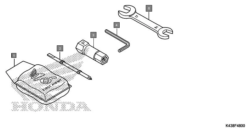 F-48 TOOLS assembly diagram for HONDA CB Hornet 160R CBF160MAJ