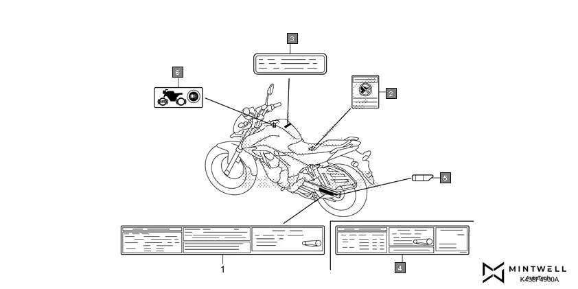 F-49 CAUTION LABEL assembly diagram for HONDA CB Hornet 160R CBF160MAJ