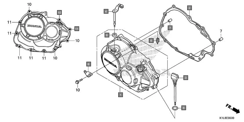 E-6 RIGHT CRANKCASE COVER