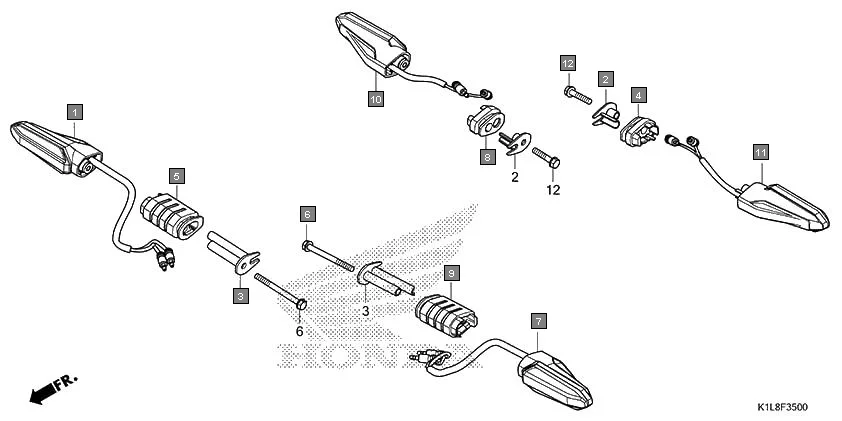 F-35 WINKER assembly diagram for HONDA Hornet 2.0 CBF190MAM