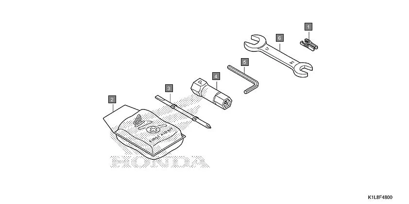 F-48 TOOL assembly diagram for HONDA Hornet 2.0 CBF190MAM