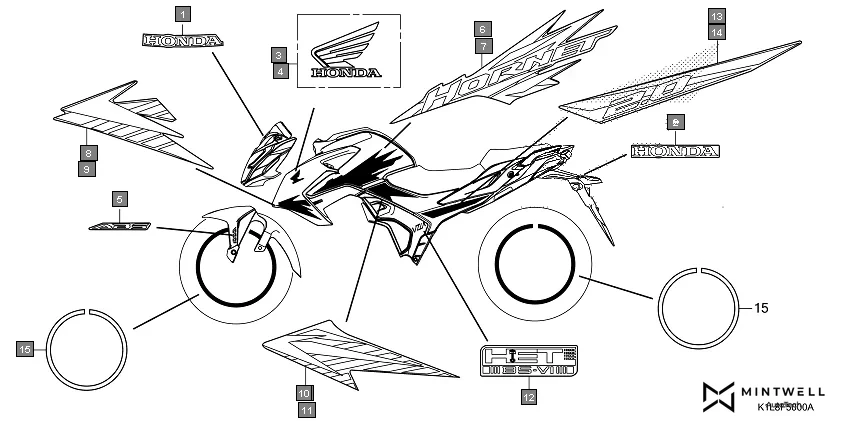 F-50 MARK/EMBLEM diagram showing 86202-K0E-D00