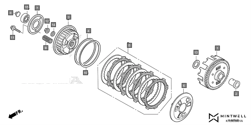 E-8-1 CLUTCH(CBF190MAR)