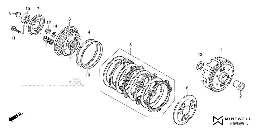E-8-1 CLUTCH(CBF190MAR/S)