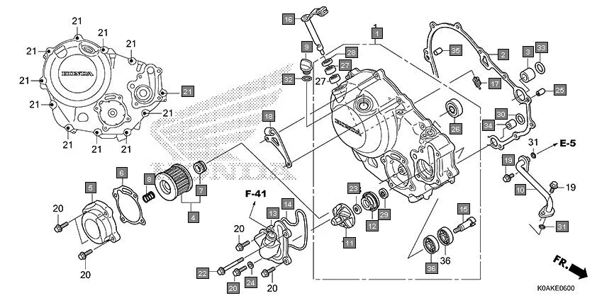 E-6 RIGHT CRANKCASE COVER