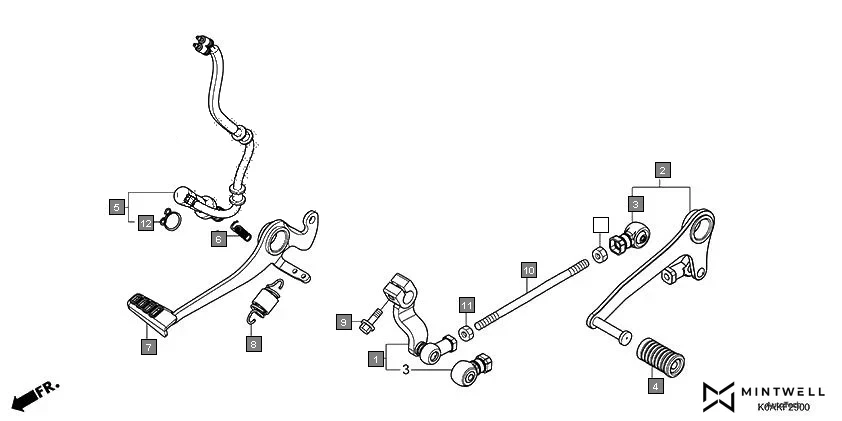 F-29 PEDAL assembly diagram for HONDA CB300R CBF300NAK
