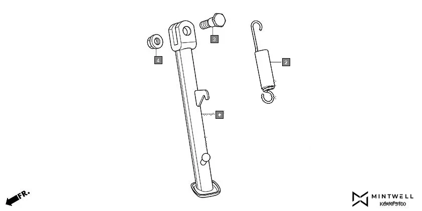 F-31 SIDE STAND assembly diagram for HONDA CB300R CBF300NAK