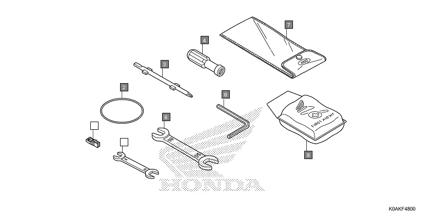F-48 TOOLS assembly diagram for HONDA CB300R CBF300NAK