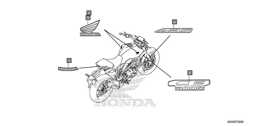 F-50 MARK/STRIPE diagram showing 86641-K0A-E10ZA