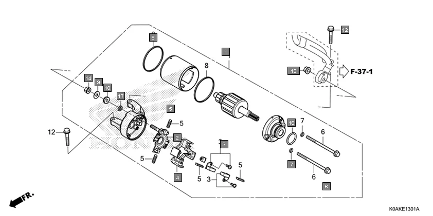E-13-1 STARTER MOTOR(CBF300NAN)