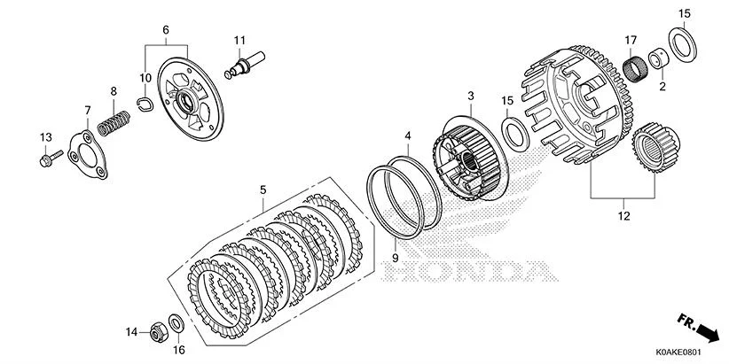 E-8-1 CLUTCH(CBF300NAN/R)