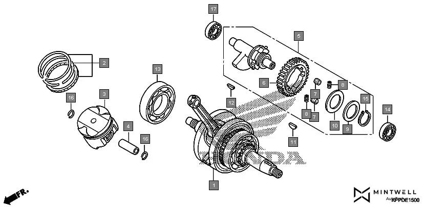 E-15 CRANK SHAFT/PISTON