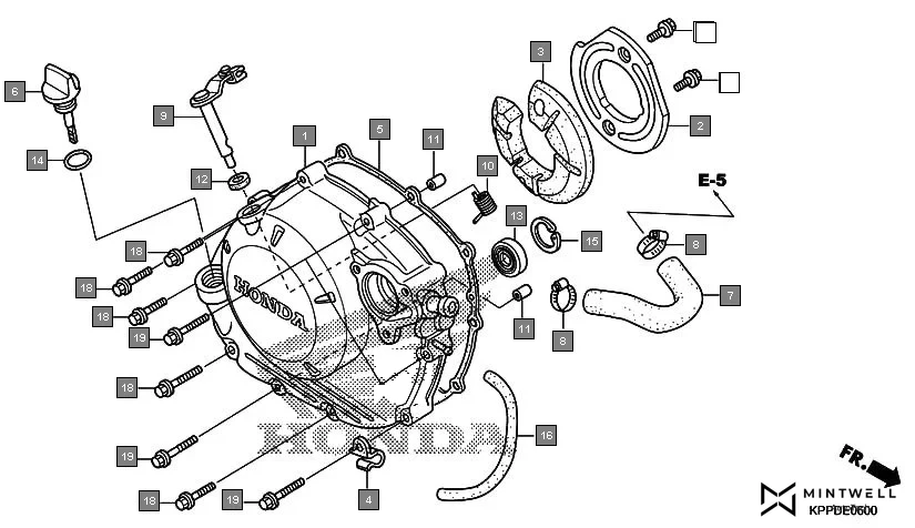 E-6 RIGHT CRANKCASE COVER
