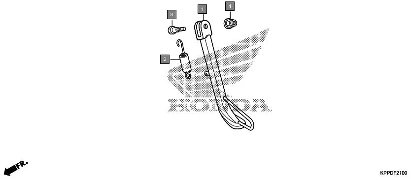 F-21 SIDE STAND assembly diagram for HONDA CBR150R CBR150RC