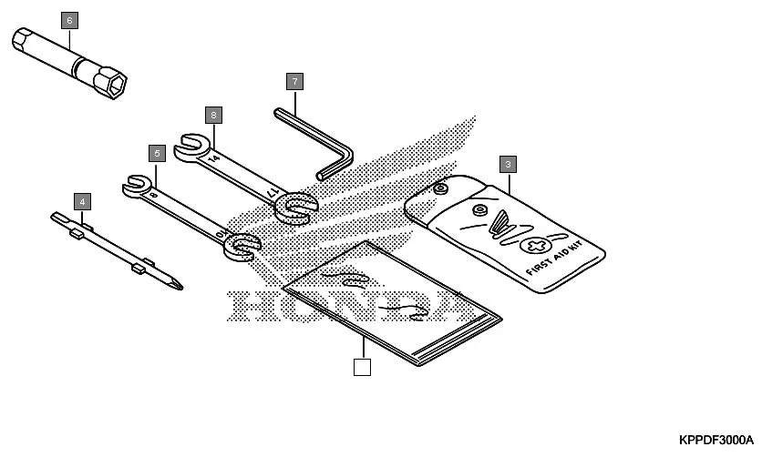 F-30 TOOLS assembly diagram for HONDA CBR150R CBR150RG