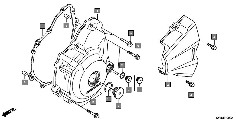 E-10 LEFT CRANKCASE COVER