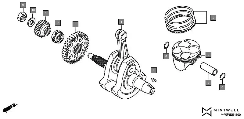 E-16 CRANKSHAFT/PISTON