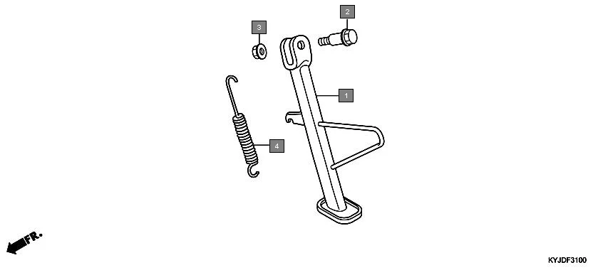 F-31 STAND assembly diagram for HONDA CBR250R CBR250RB