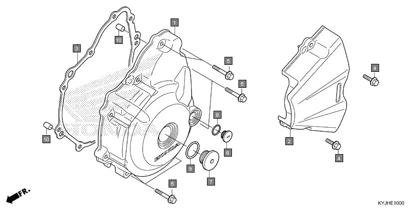 E-10 LEFT CRANKCASE COVER
