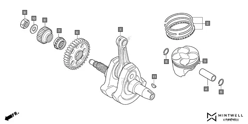 E-16 CRANKSHAFT/PISTON