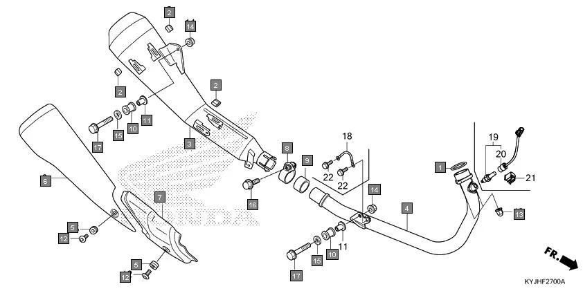F-27 EXHAUST MUFFLER diagram showing 18373-KYJ-900
