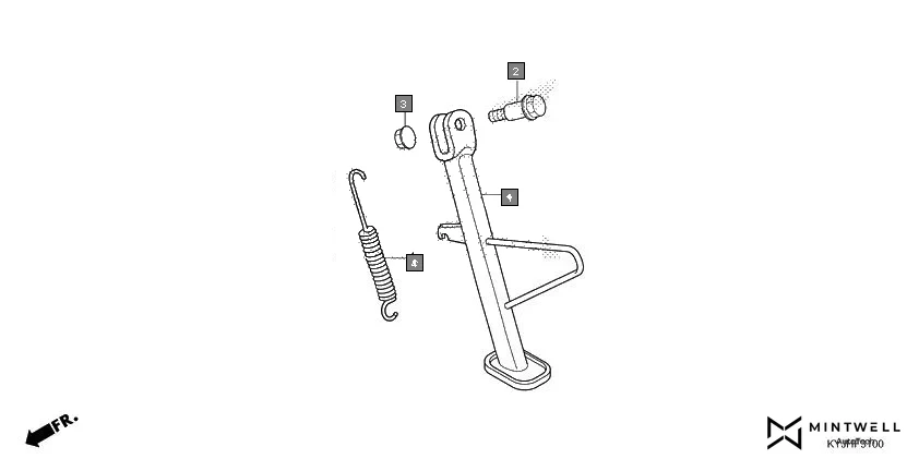 F-31 STAND assembly diagram for HONDA CBR250R CBR250RAJ