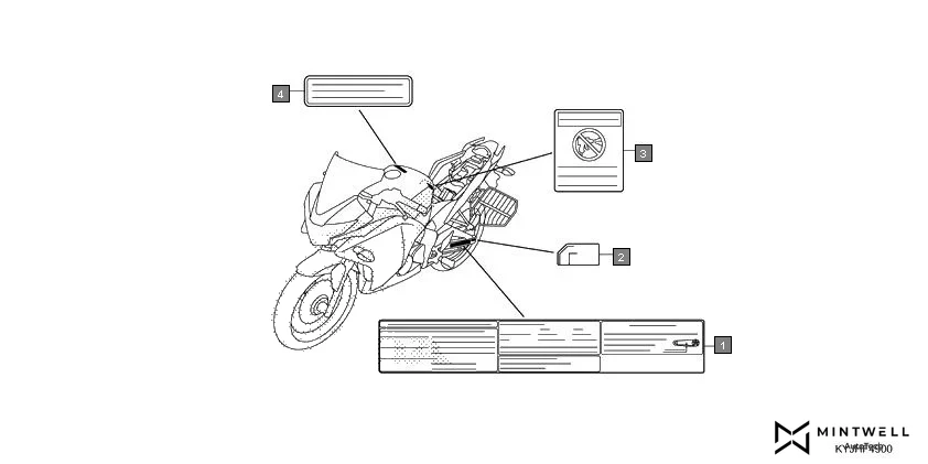 F-49 CAUTION LABEL diagram showing 87522-MAB-600