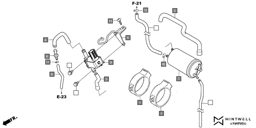F-26 CANISTER diagram showing 17416-KYJ-900