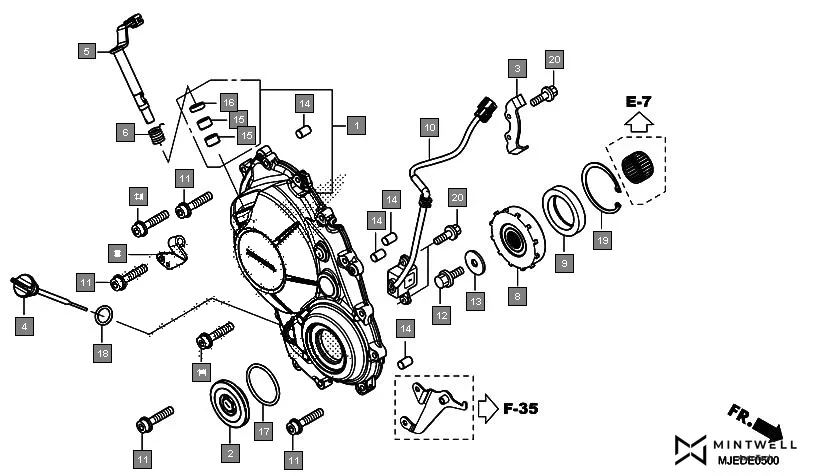 E-5 RIGHT CRANKCASE COVER