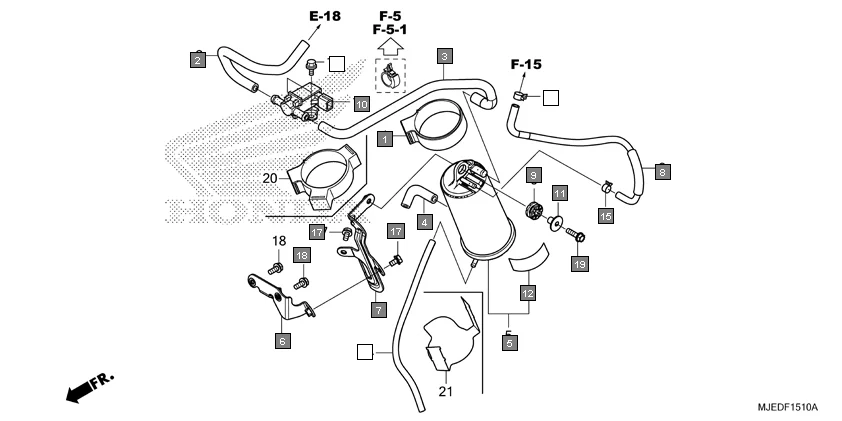 F-15-10 CANISTER assembly diagram for HONDA CBR650F CBR650FAG