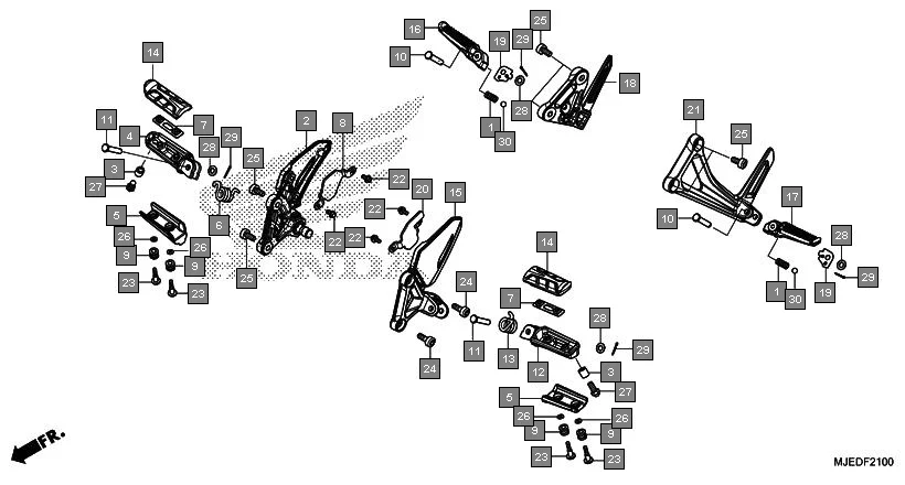 F-21 STEP assembly diagram for HONDA CBR650F CBR650FAG