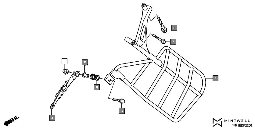 F-22 SARI GUARD assembly diagram for HONDA CBR650F CBR650FAG