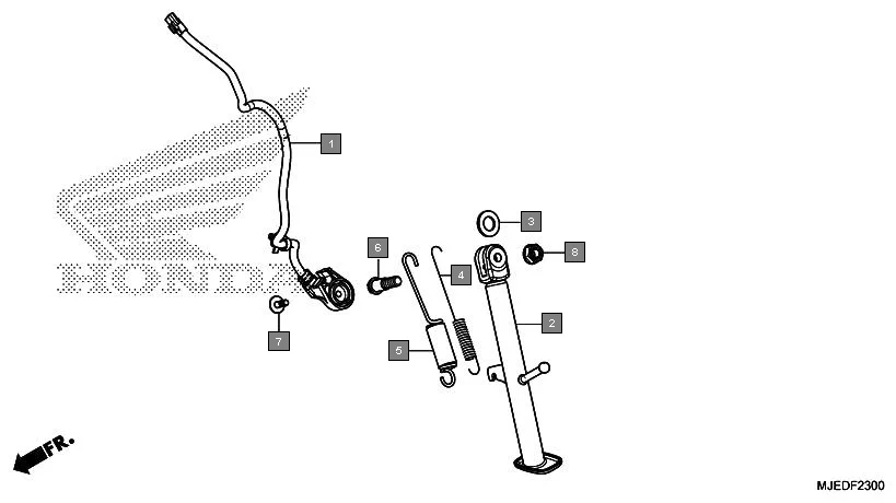 F-23 SIDE STAND assembly diagram for HONDA CBR650F CBR650FAG