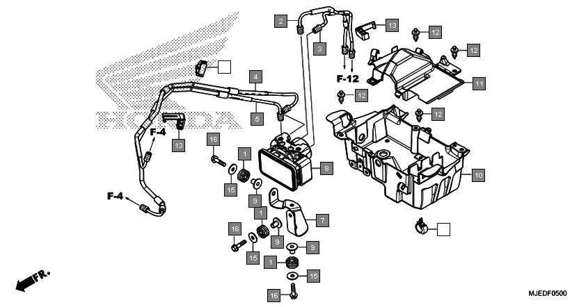 F-5 ABS MODULATOR assembly diagram for HONDA CBR650F CBR650FAG