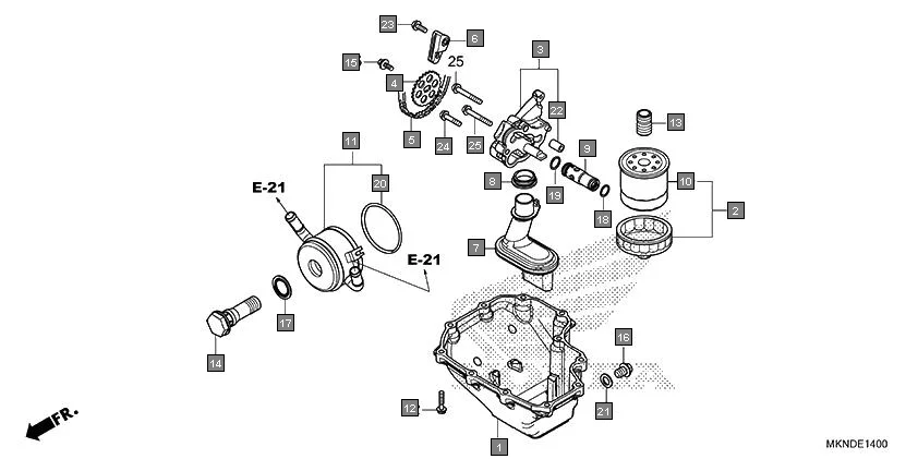 E-14 OIL PAN/OIL PUMP
