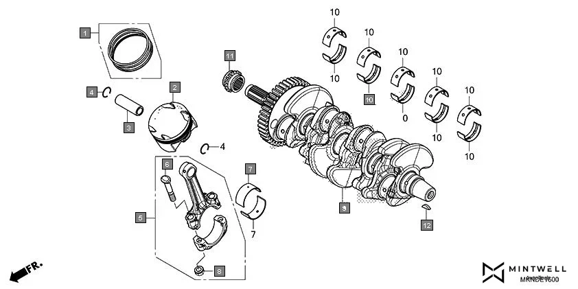 E-16 CRANKSHAFT/PISTON