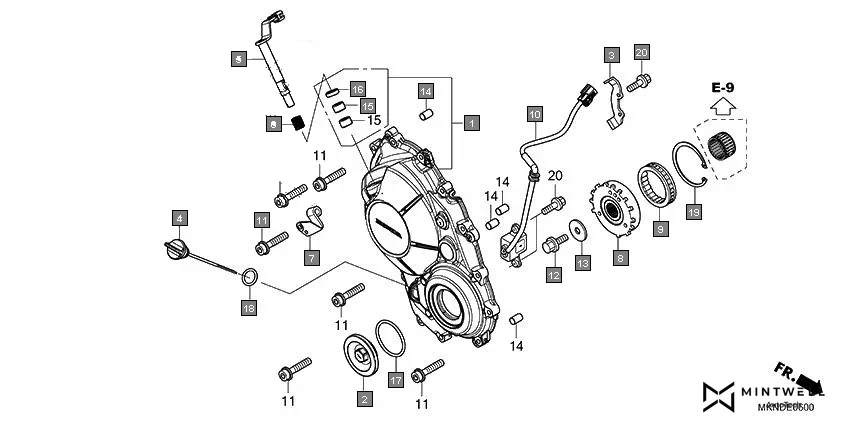 E-6 RIGHT CRANKCASE COVER
