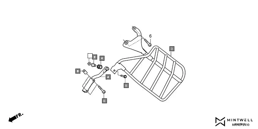 F-24-10 SARI GUARD assembly diagram for HONDA CBR650R CBR650RAL