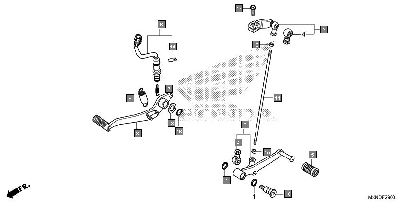 F-29 PEDAL diagram showing 24724-MBW-D21