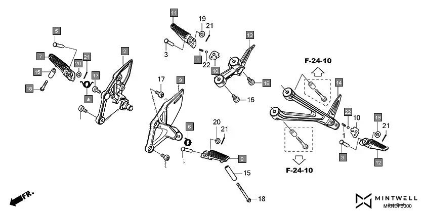 F-30 STEP assembly diagram for HONDA CBR650R CBR650RAL