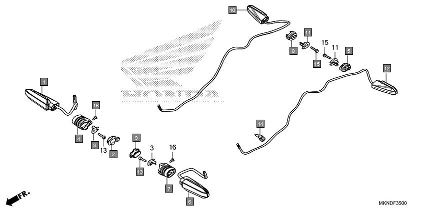 F-35 WINKER assembly diagram for HONDA CBR650R CBR650RAL
