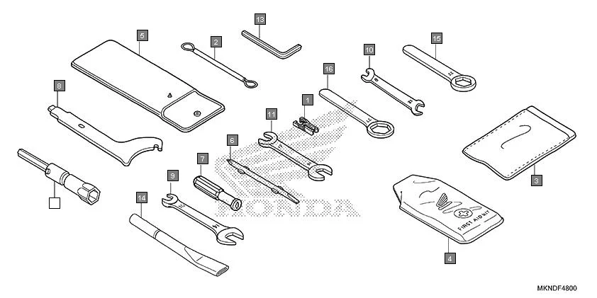 F-48 TOOL assembly diagram for HONDA CBR650R CBR650RAL